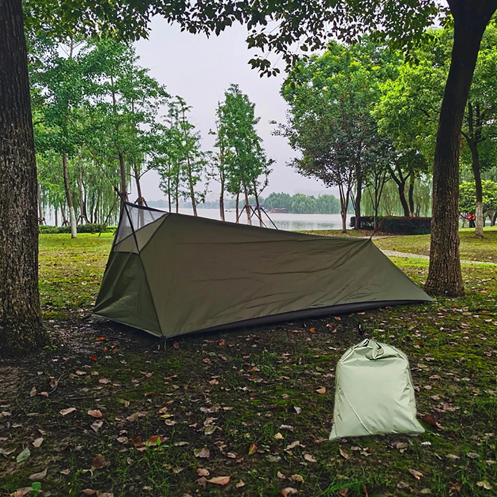 Green Ultralight Waterproof Backpacking Tent R314956