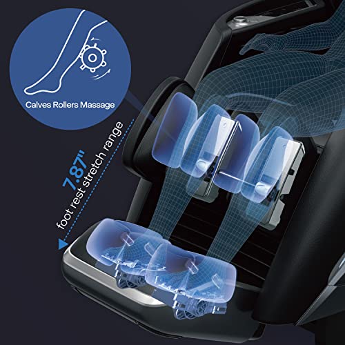 Beige 4D Massage Chair Recliner with Zero Gravity Shiatsu J615308