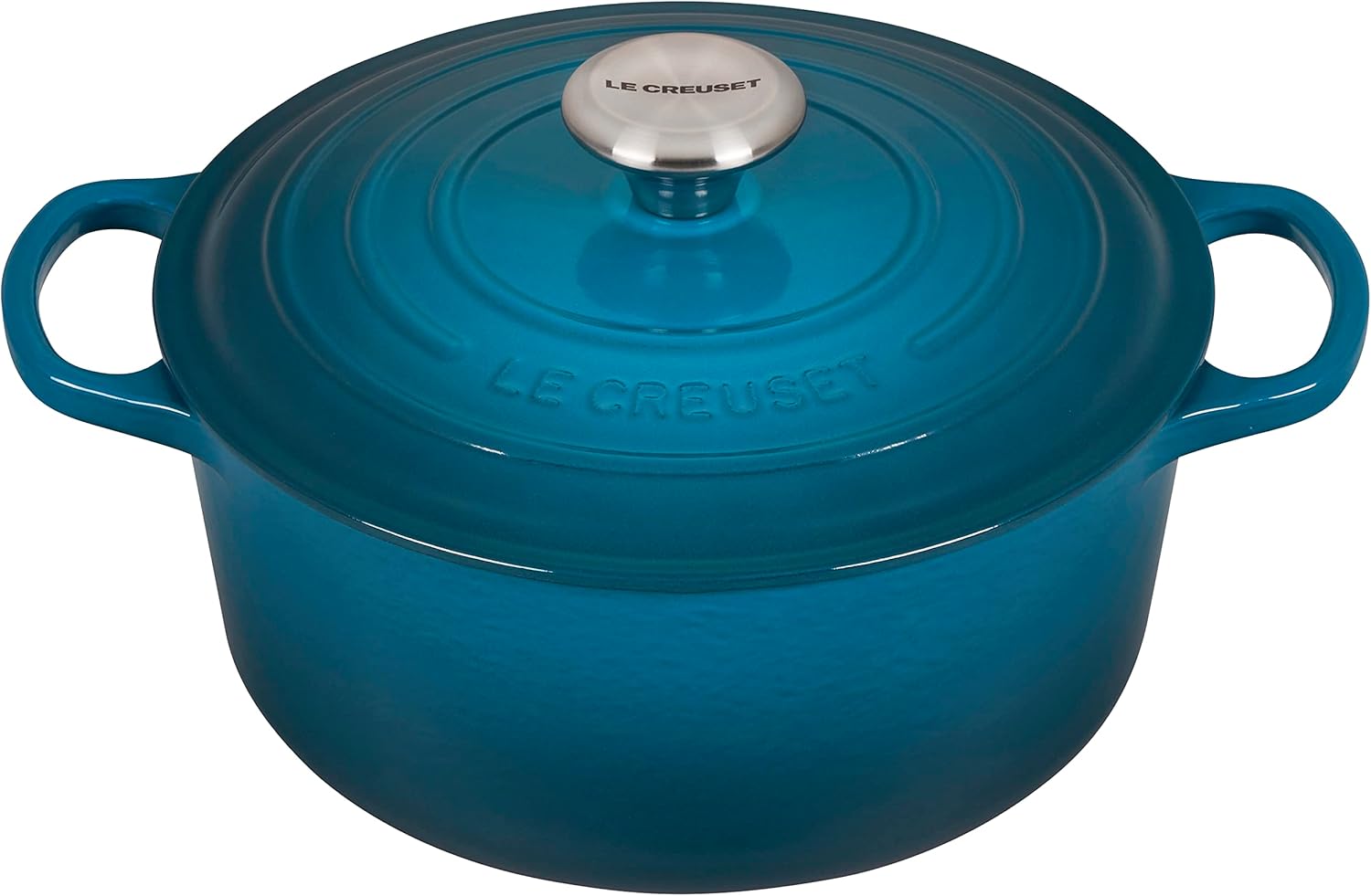 4.5 qt. Deep Teal Enameled Cast Iron Round Dutch Oven L994578