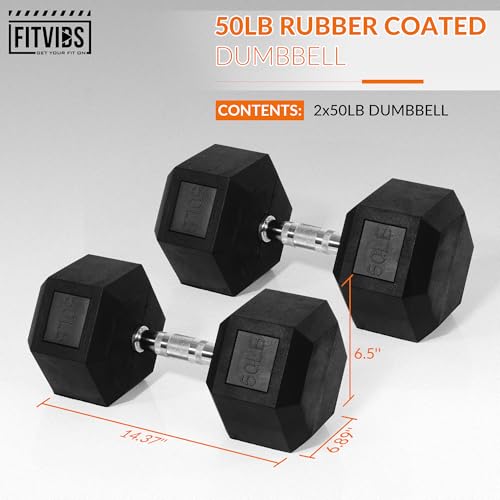 Set of 2 Anti-Slip Cast Iron Hex Dumbbell W248070