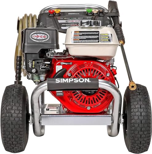 4200 PSI Gas Pressure Washer, 4.0 GPM Power Washer, Honda GX390 Engine, 50-Foot Steel-Braided Hose, Aluminum Series E388245