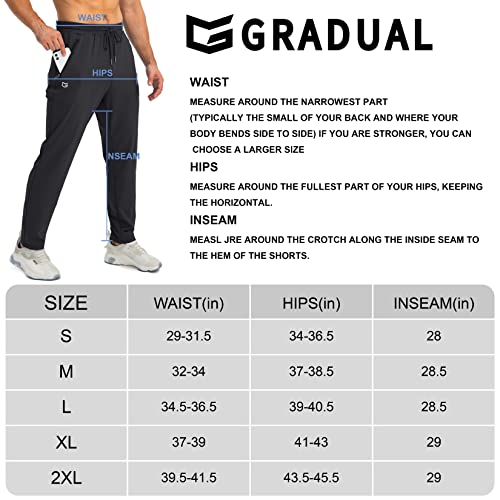 Men's Sweatpants with Zipper Pockets Tapered Joggers Athletic Pants A718