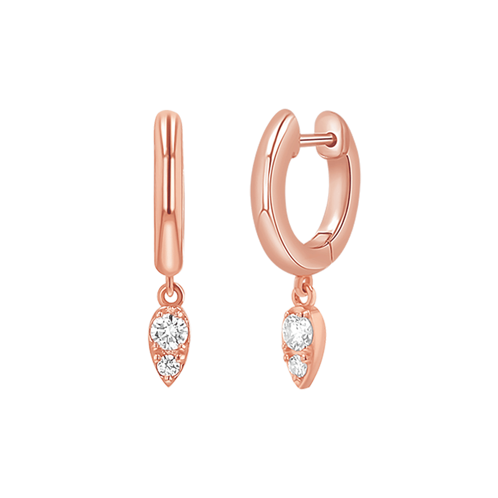 Pear Shaped Diamond Drop Huggies V94443