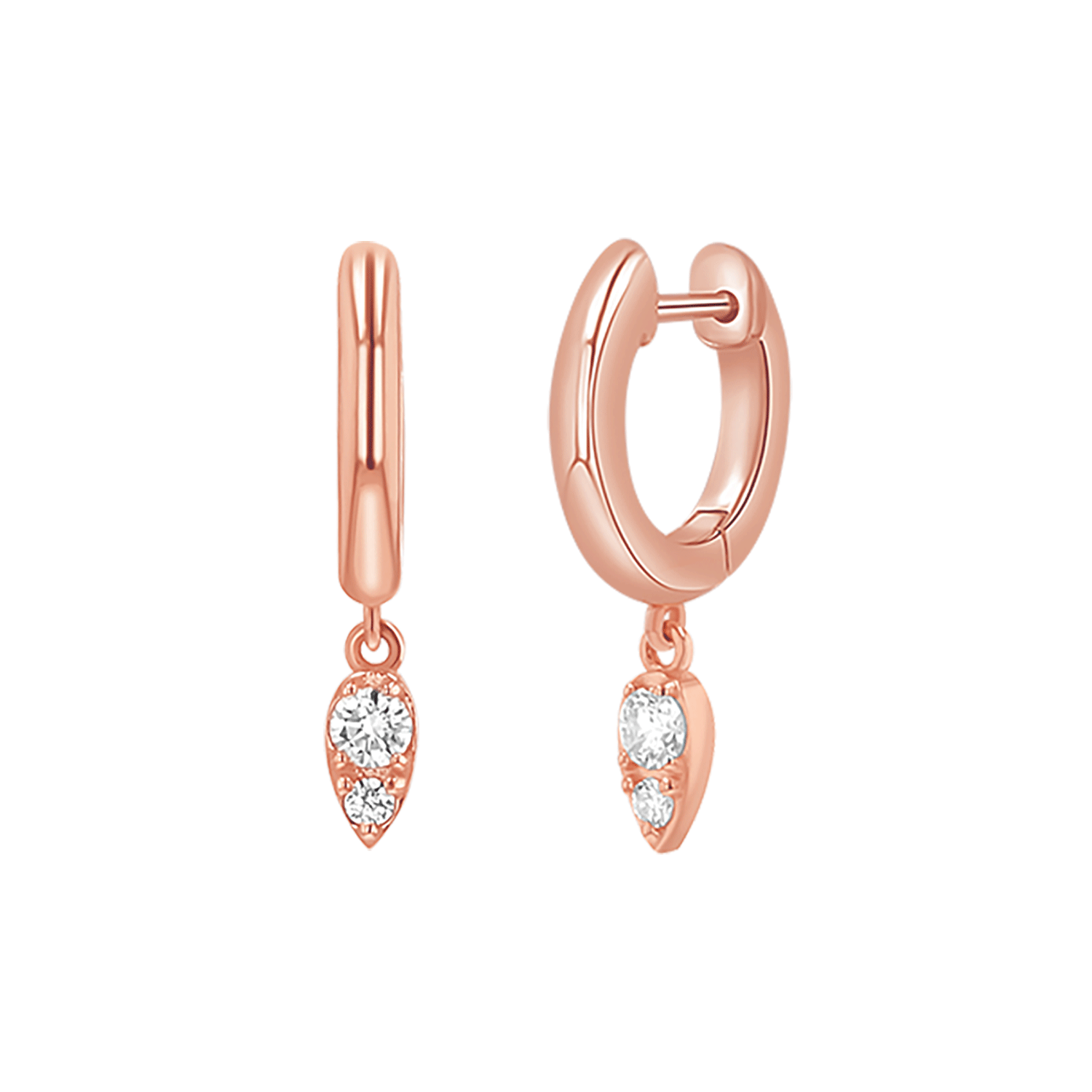 Pear Shaped Diamond Drop Huggies V94443