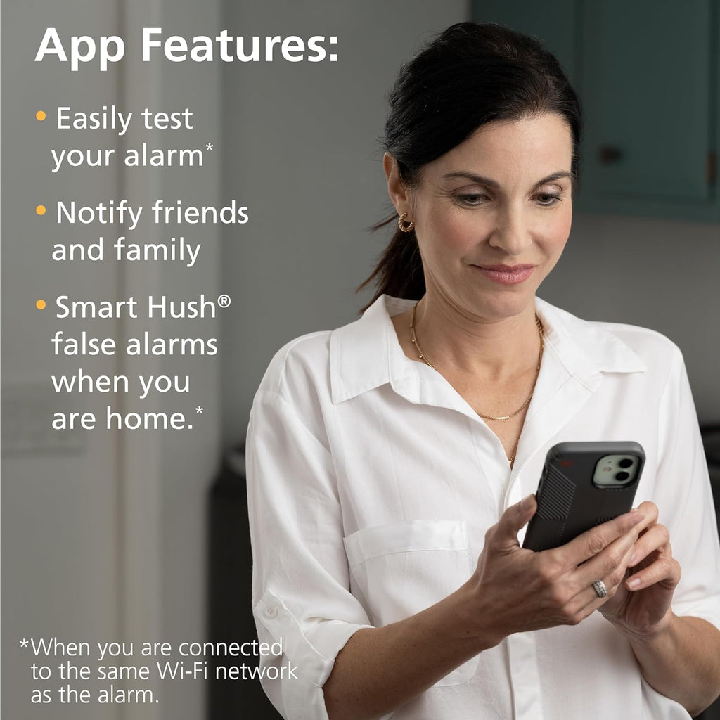 Smart Smoke & Carbon Monoxide Detector with Indoor Air Quality Monitor, Hardwired w/Battery Backup L496292