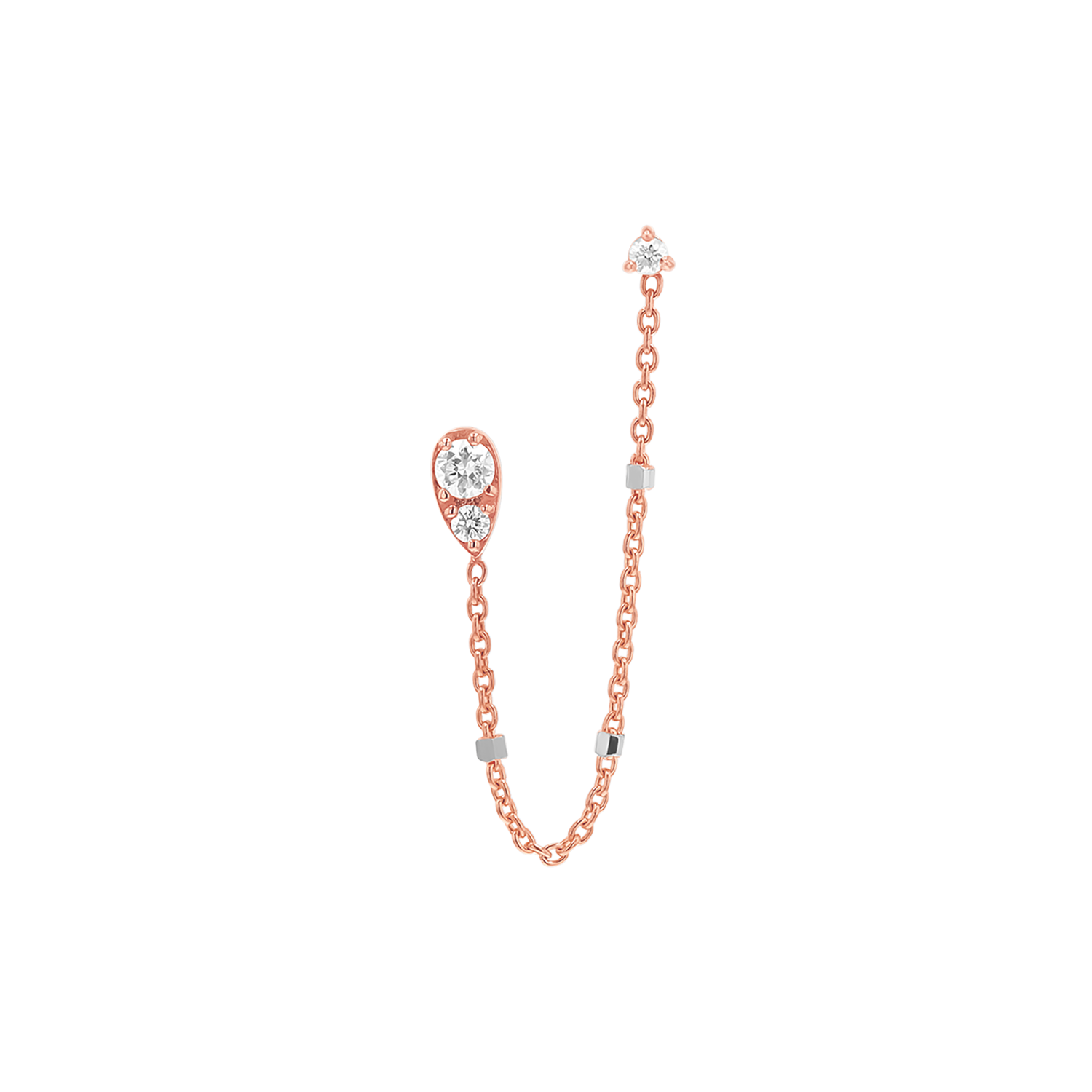 Pear Chain Duo Stud Earrings T2539
