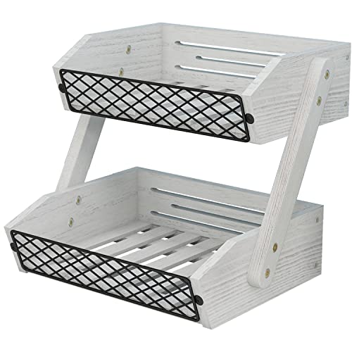 2 Tier Wooden Fruit Basket V579595