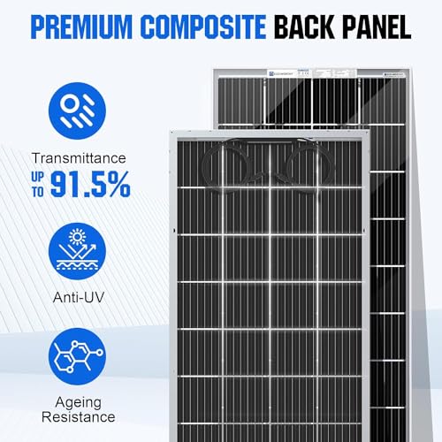1.6KWH Complete Solar Panel Kit 400W 12V with 40A MPPT Charge Controller, 12V 100Ah Lithium Battery, 1100W Solar Power Inverter, Bluetooth Module Q4449