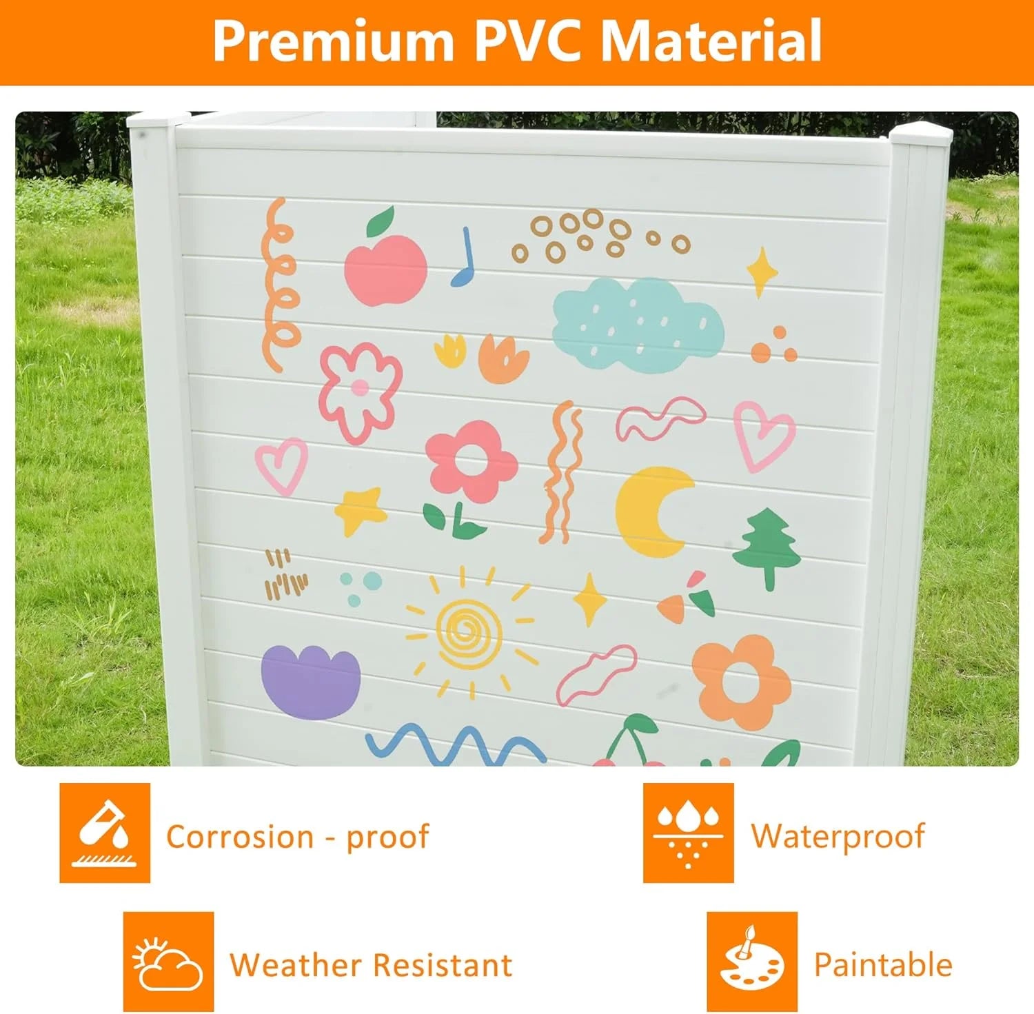 48" W x 48" H Vinyl Privacy Screen Kit (2 Panels) P60673