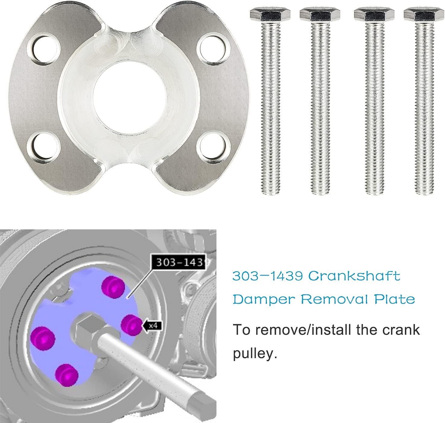 Crankshaft Crank Puller Pulley Set for 3.0lt V6 & 5.0lt V8 E483