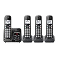 Metallic Black Cordless Phone System with 3 Handsets X839