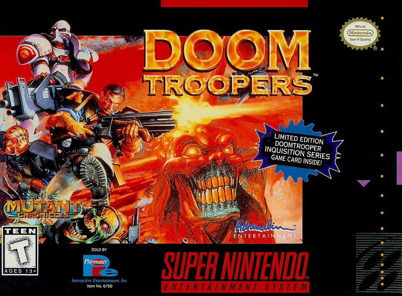 Restored Doom Troopers SNES Shooter Game B75429