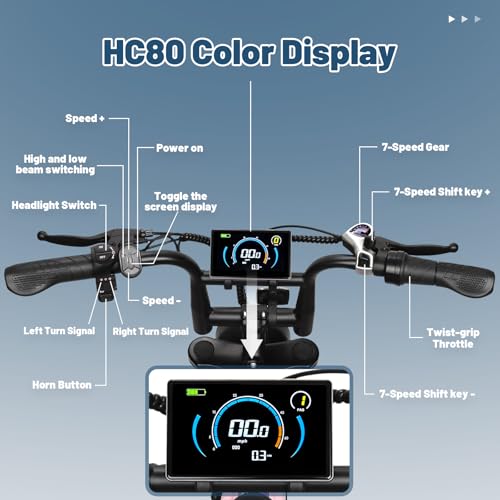16" Fat Tire Electric Bike with 36V 10.4Ah Removable Battery D564746