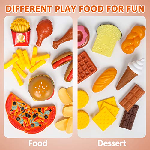 143Pcs Play Food Set with Storage Bag Q983082