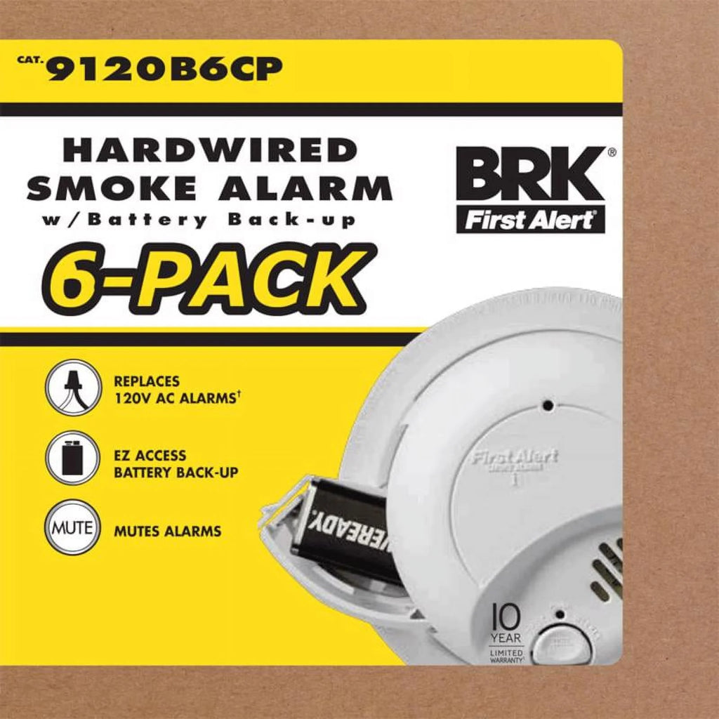 Hard-Wired Ionization Smoke Fire Detector with Battery Back-up O66267