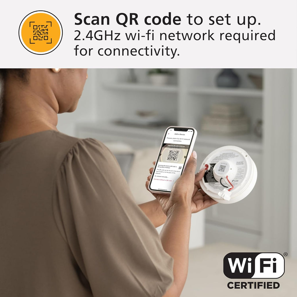 Smart Smoke & Carbon Monoxide Detector with Indoor Air Quality Monitor, Hardwired w/Battery Backup L496292