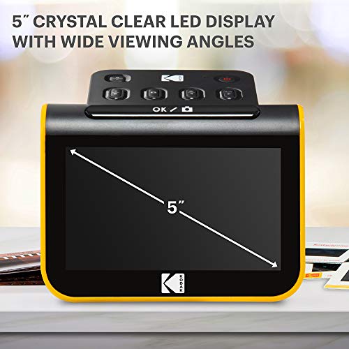 Film & Slide Scanner with 5” LCD Screen, 22MP JPEG Photos, Compatible with 135, 126 and 110 Film D868