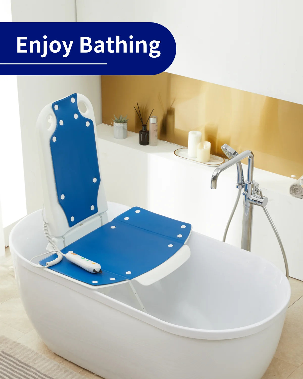 Electric Bath Lift Chair with Steel Pole Support F2204
