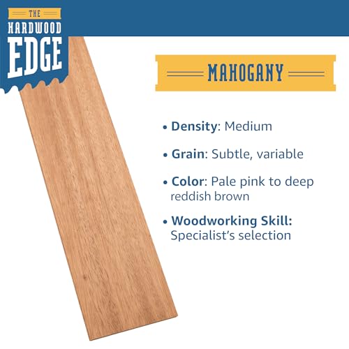 Mahogany Hardwood Planks 4-Pack 1/8’’ (3mm) 100% Pure Hardwood A644489