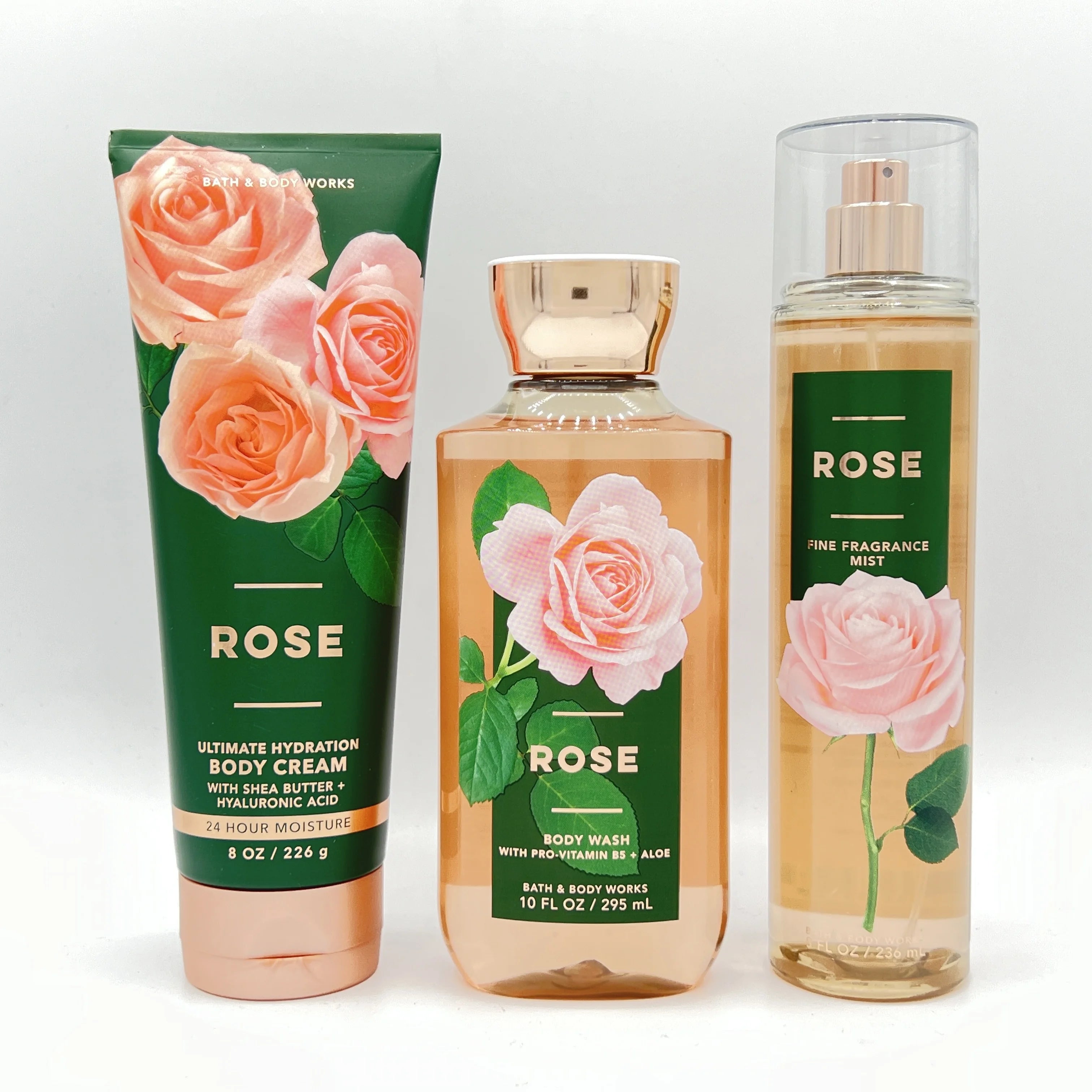 ROSE Body Cream, Body Wash and Fine Fragrance Mist 3-Piece Bundle H75605