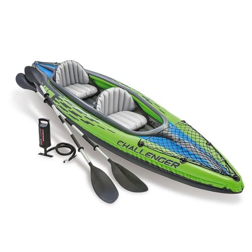 Inflatable Kayak with PVC, Adjustable Seat with Backrest, Removable Skeg, Cargo Storage Net T39000