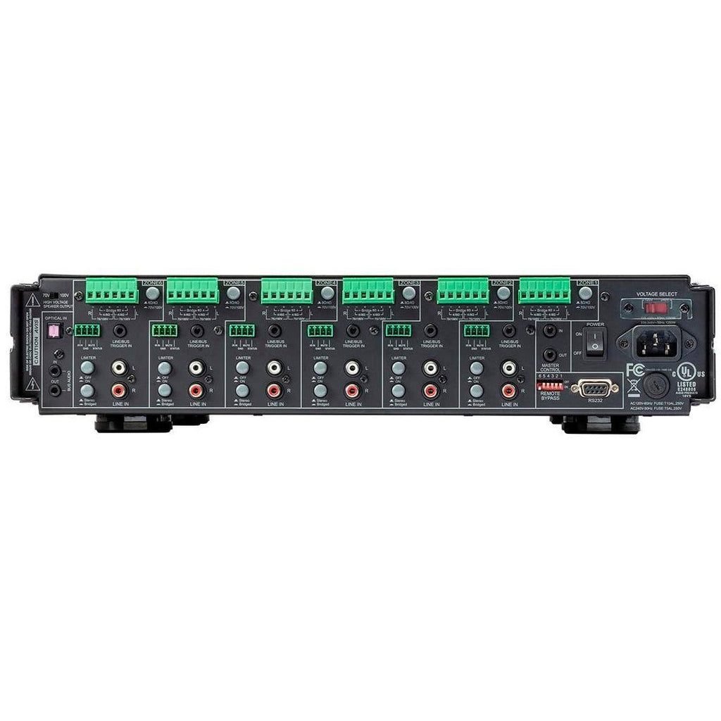 6 Zone 12 Channel Amplifier with RS232 and 70V and 4-Ohm Output Z6341