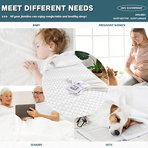 Queen Size Waterproof Mattress Protector, White R62536