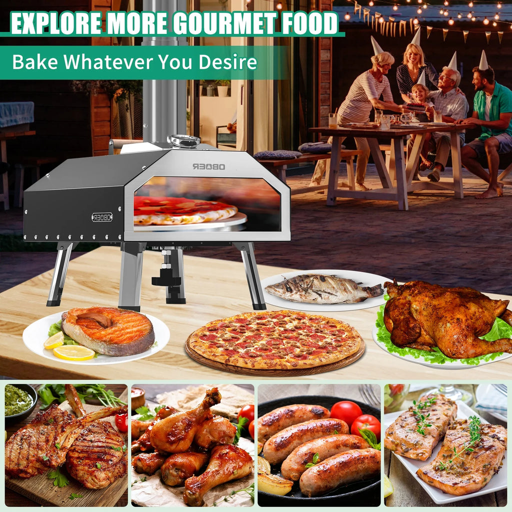 13" Stainless Steel Outdoor Pizza Oven P1954