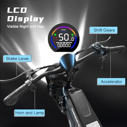 1500W Peak 20" Fat Tire Dual Suspension Electric Bike V117