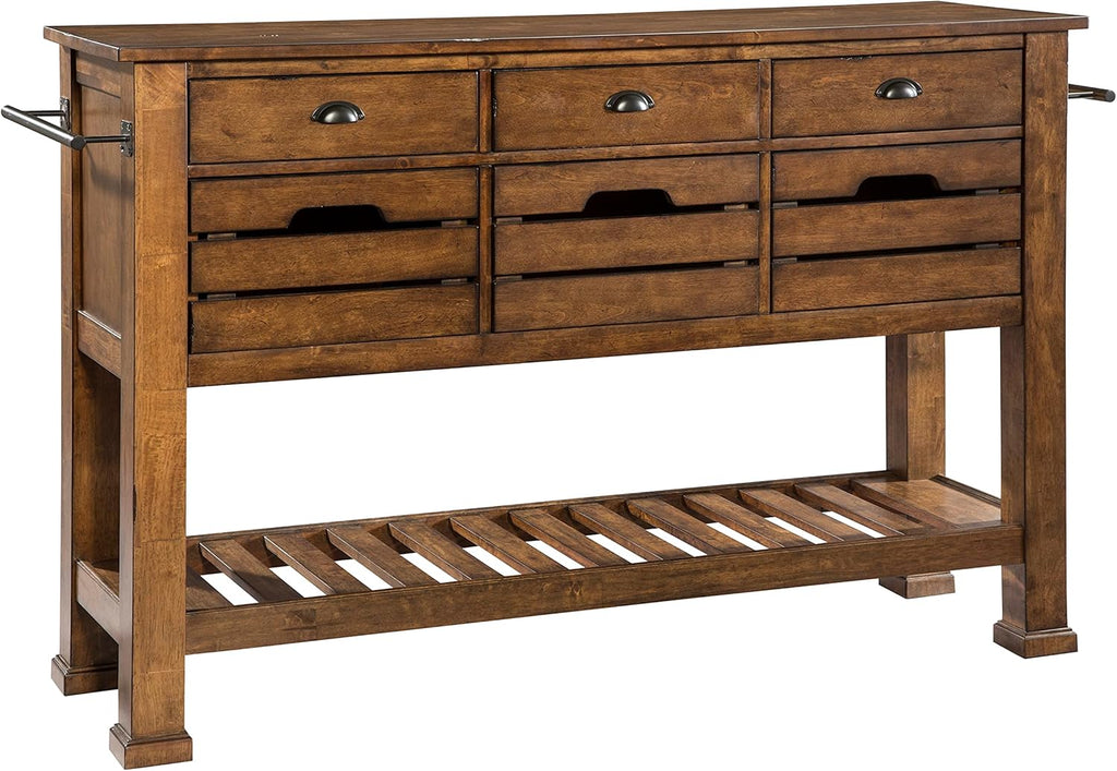 60.5" Three Drawers Copper Sideboard K158