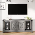 60 Inch TV Stand with Storage and Adjustable Shelves (Grey) J2017