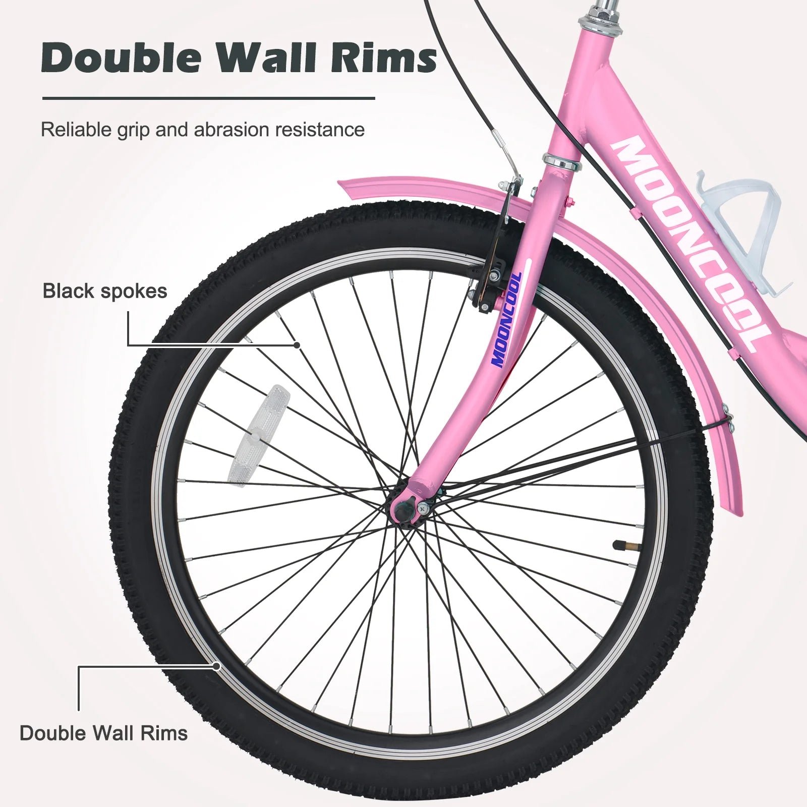 24 inch 3 Wheel Single Speed Adult Tricycle with Shopping Basket S9449