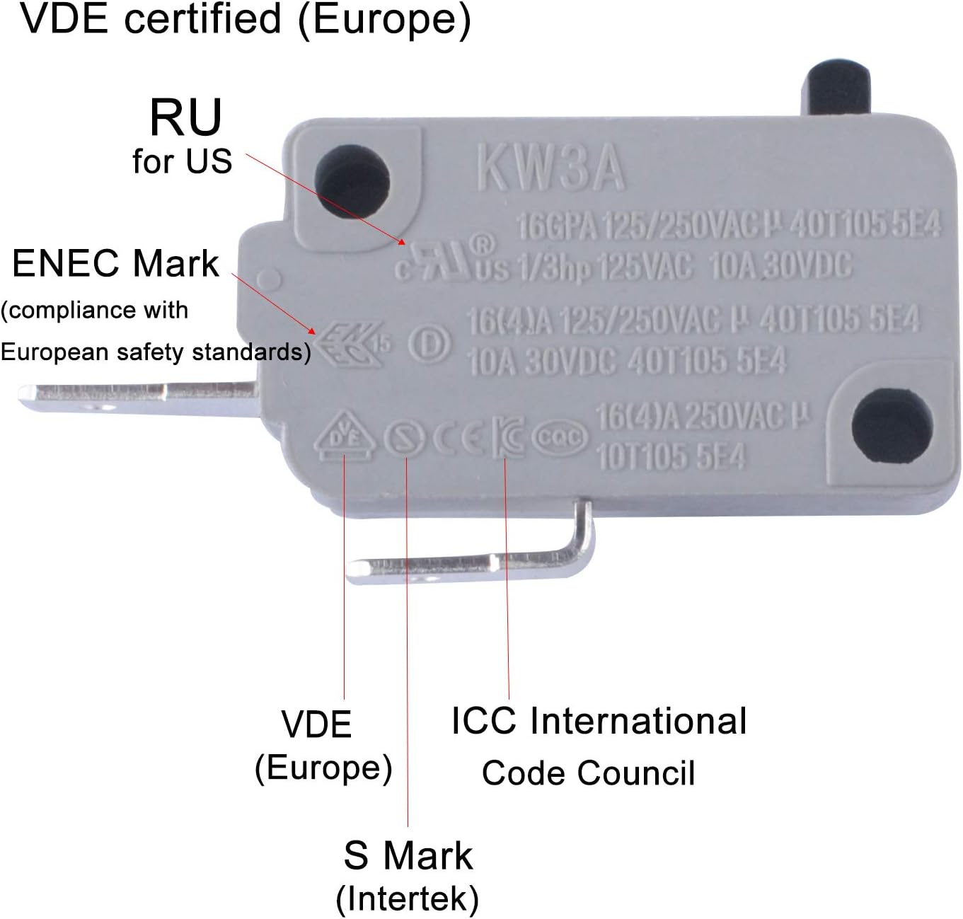 Microwave Door Switch 16A 125/250V I611152