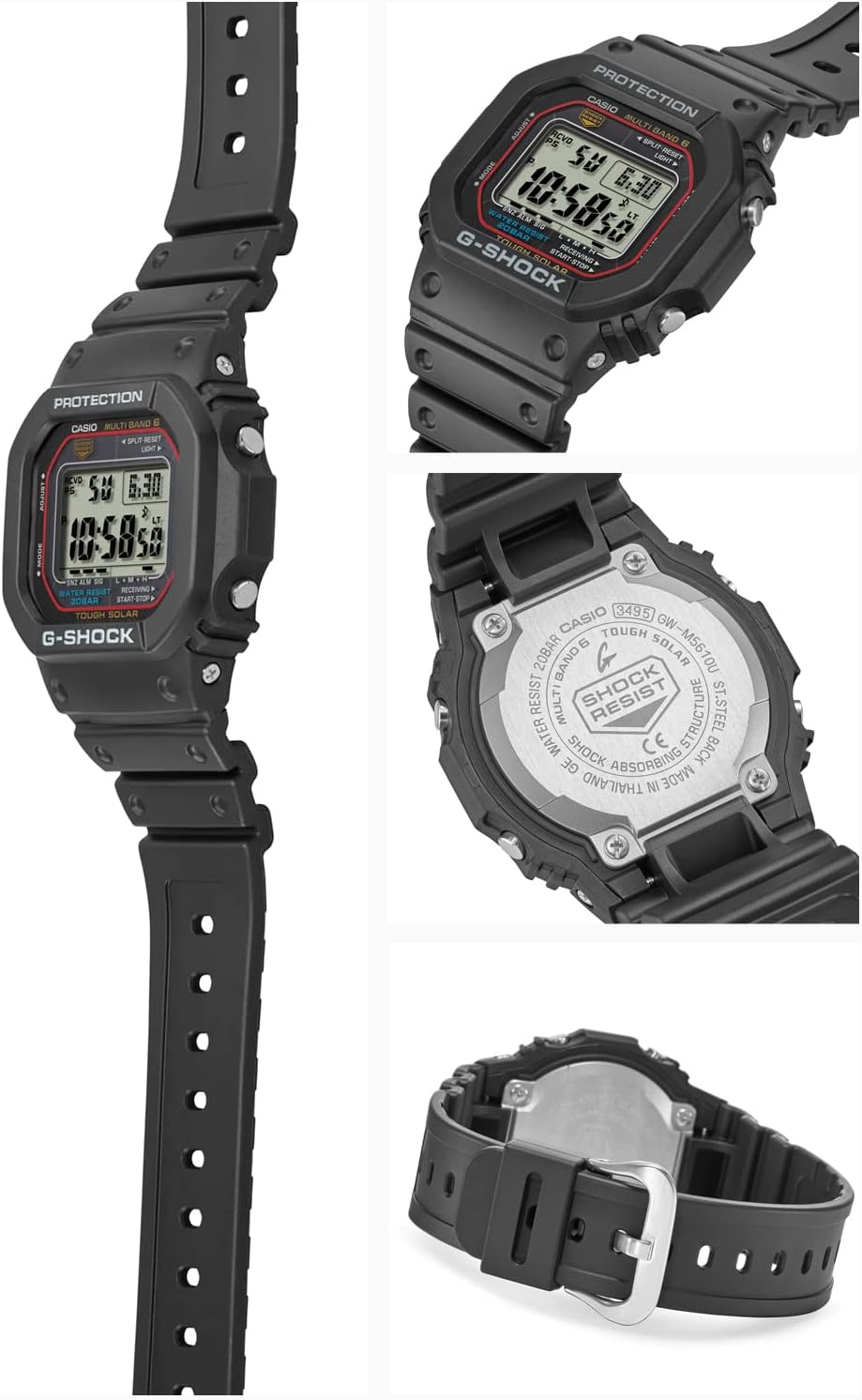 20 ATM Water Resistant Solar Radio Wave Watch E228047