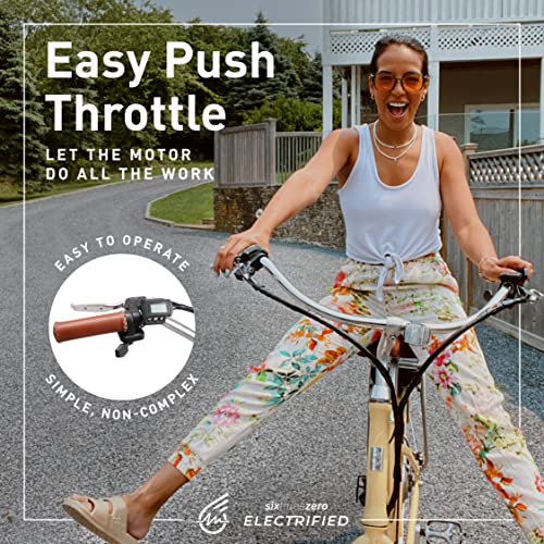 EVRYjourney Women's Electric Bike, Step-Through Touring Hybrid eBike, 250/500 Watt Motor, 26" Bicycle D768