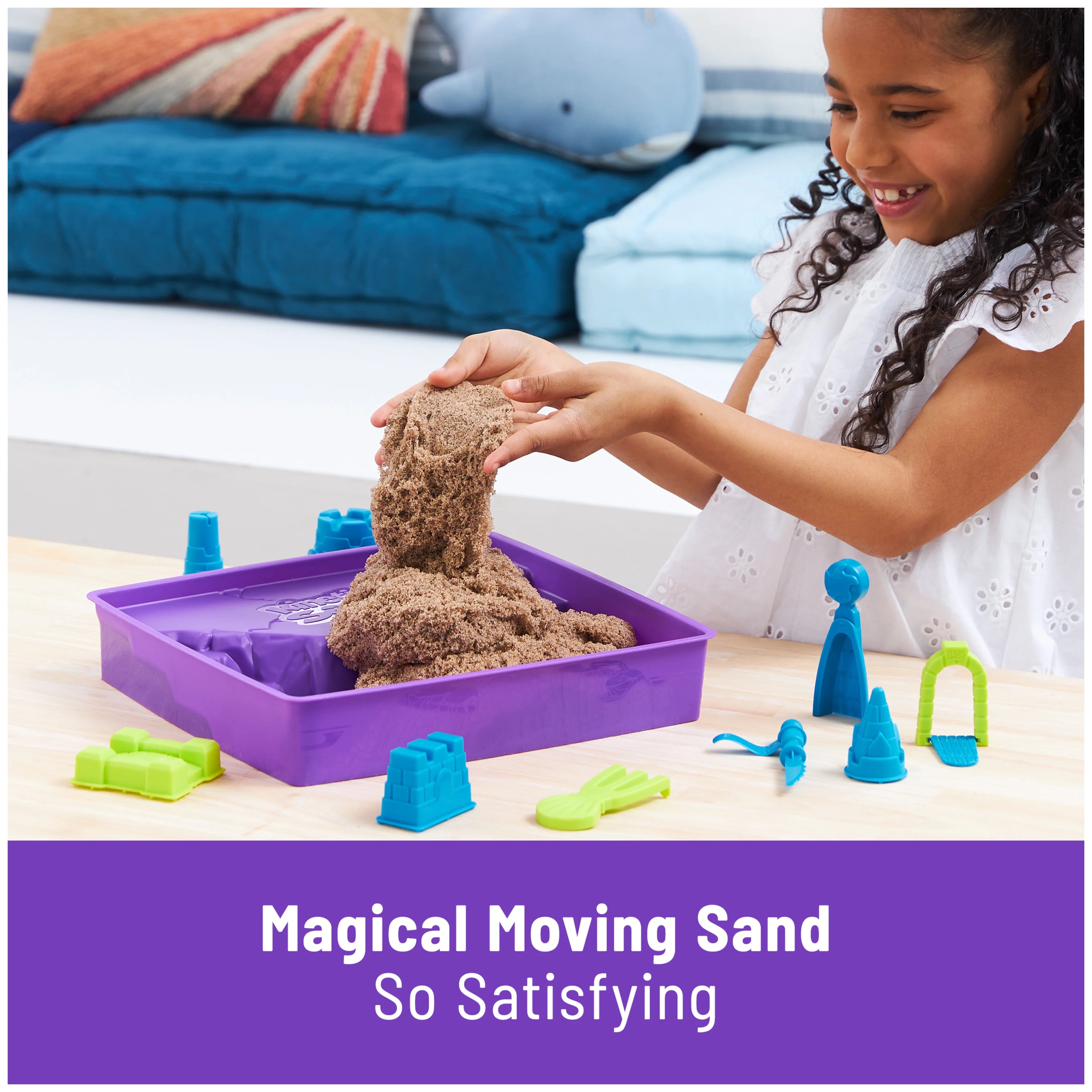 Kinetic Sand Beach Castle Set with Molds & Tools B1106