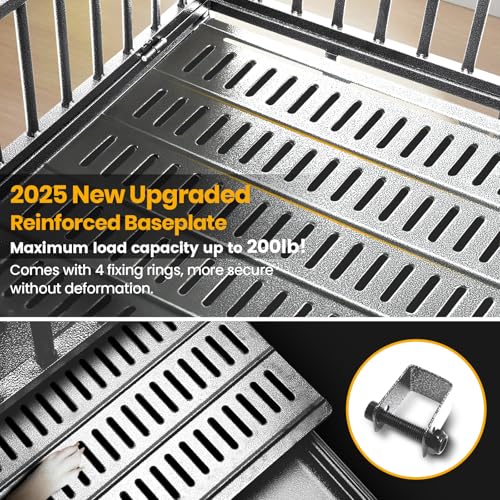 48 inch Heavy Duty Dog Crate with Double Door and Wheels D247892