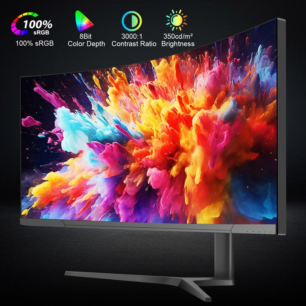 34" Curved WQHD 3440×1440 Gaming Monitor 165Hz 1ms 1500R HDR 10 100% sRGB PC Screen R153818
