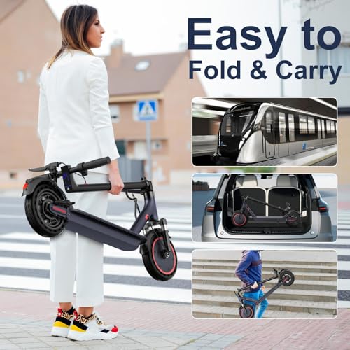 Folding Electric Scooter with 10" Solid Tires, 500W Motor, 22 Miles Long Range P4484