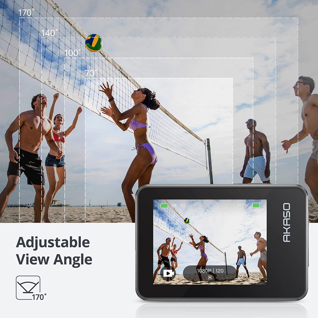 7 in. 4K30FPS 20MP Wi-Fi Action Camera with Touch Screen IPX8 33FT Water Z5890