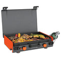 20"x14" 2-Burner Propane Camping Griddle with Latching Hood V787