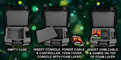 Green Travel Case for Xbox One X Gaming Console E68451