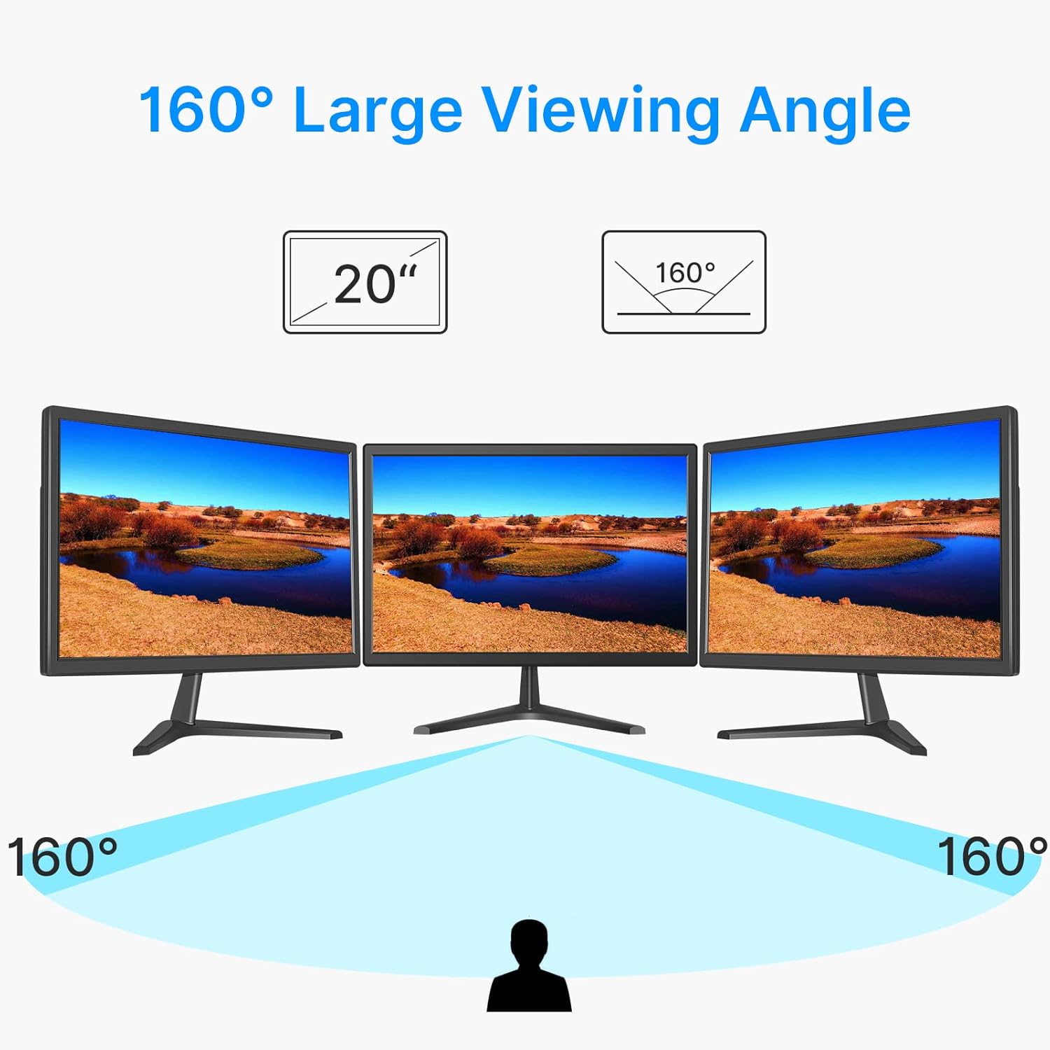 20 Inch LED Computer Display Monitor with Built-in Speaker Q266