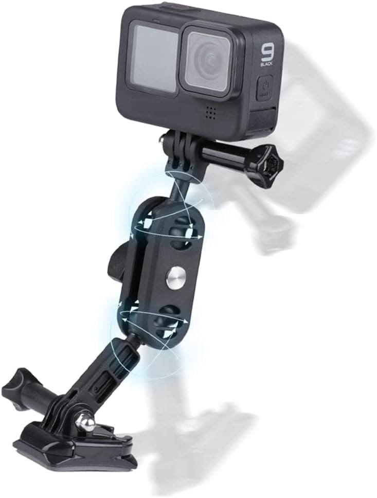 Motorcycle Helmet Chin 360° Double Ball Head Mount Kit for GoPro Hero Z352072