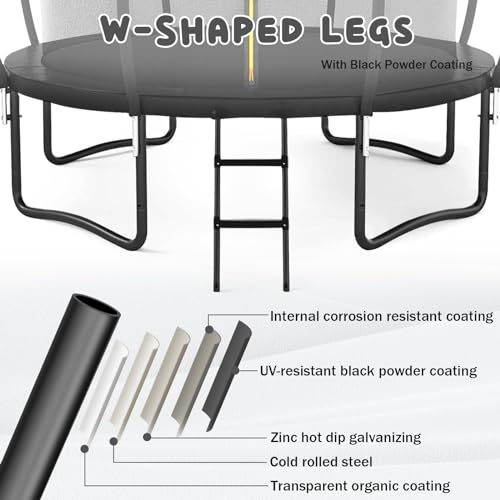 12FT 14FT 15FT 16FT Trampoline with Enclosure Net I43685