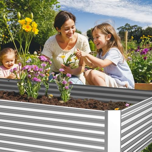 3 Pack Galvanized Steel Raised Garden Bed 36x18 inch J317