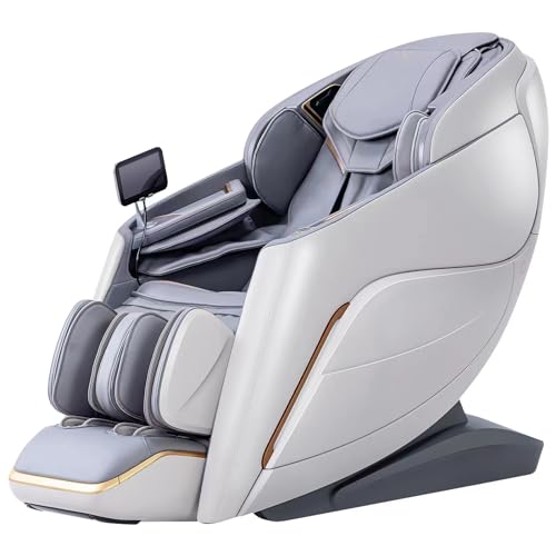 Beige 4D Massage Chair Recliner with Zero Gravity Shiatsu J615308