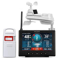 Weather Station with Rain Gauge, Wind Speed/Direction, Indoor Outdoor Thermometer, Wireless Outdoor Sensor, HD Display with Barometer V6619