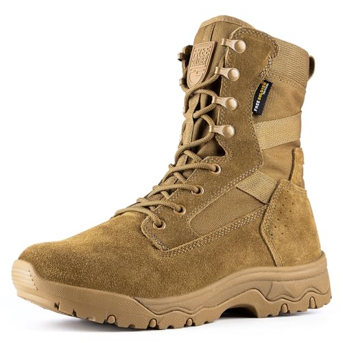 Men's Tactical Boots 8 Inches Lightweight Suede Leather Military Work Boot B61030