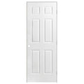 36 in. x 80 in. 6-Panel Solid Core Primed Composite Single Prehung Interior Door T70791